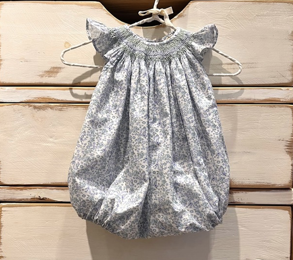 Ranita Nido Smock Florecitas Azul